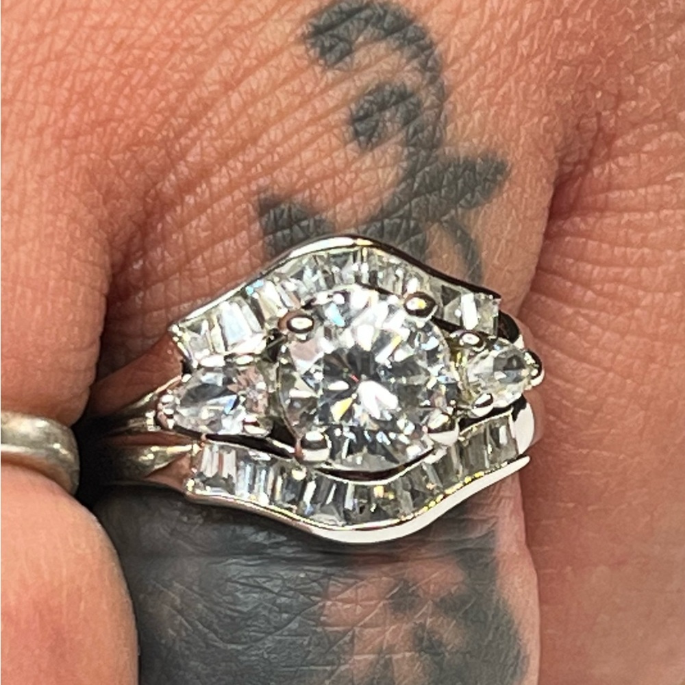 CZ in Sterling ring